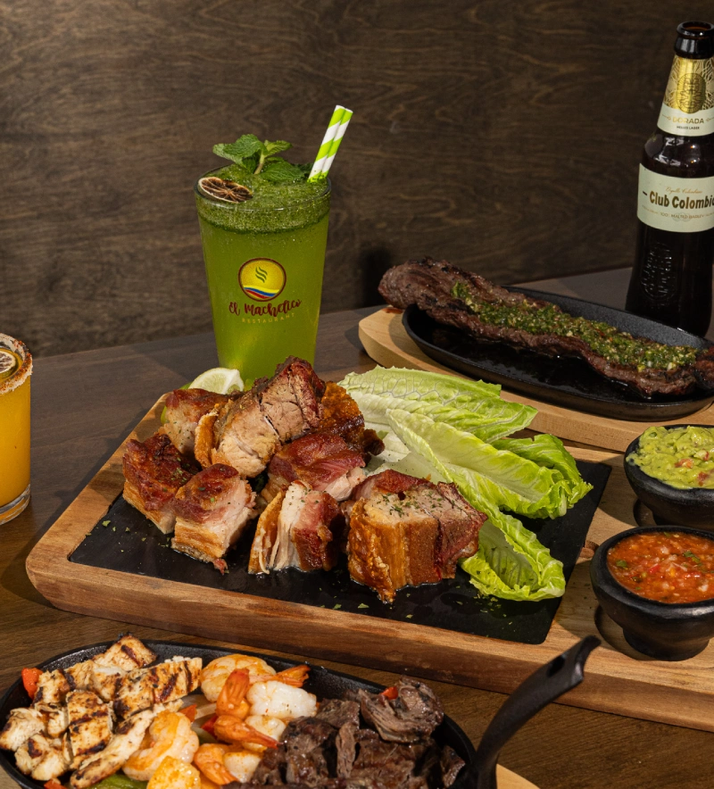 Chicharron and other Colombian dishes
