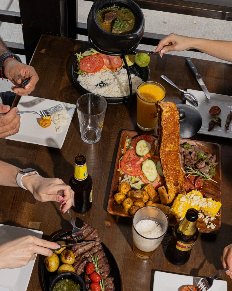 Variety of Colombian dishes