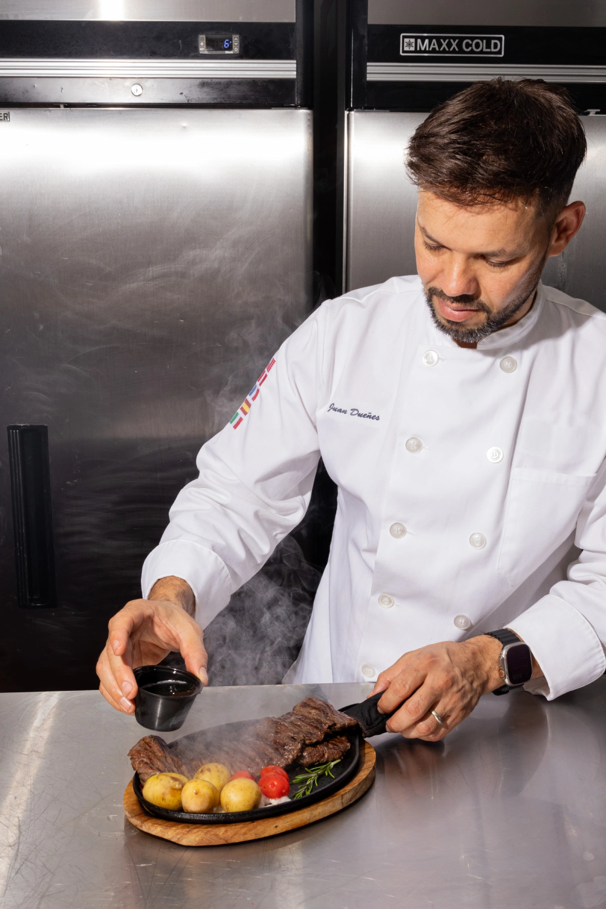 Chef JC with a churrasco